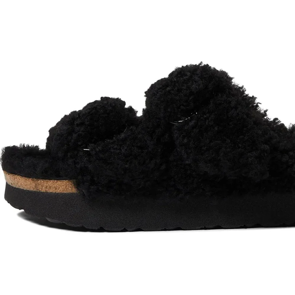 Papillio by Birkenstock Arizona Big Buckle Platform Teddy Eu 41N / US 10N NWT! - Picture 2 of 4